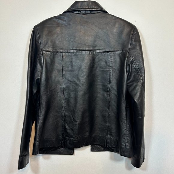 SAGUARO Black Genuine Leather Jacket - Picture 2 of 7